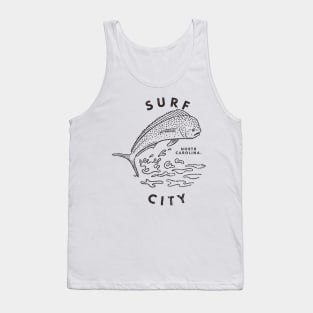 Surf City, NC Summertime Vacationing Mahi Mahi Big Head Fish Tank Top